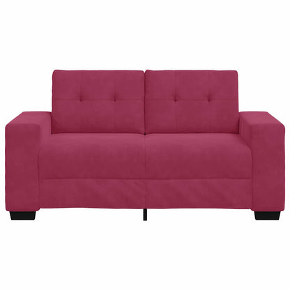 Zweisitzer-Sofa Weinrot 120 cm Samt