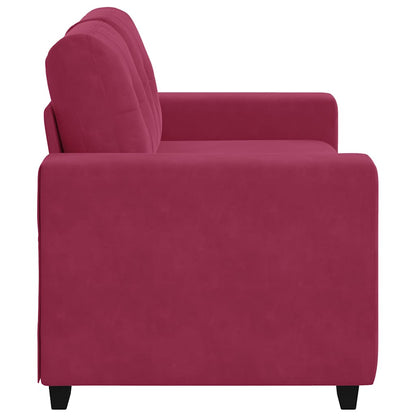 Zweisitzer-Sofa Weinrot 120 cm Samt