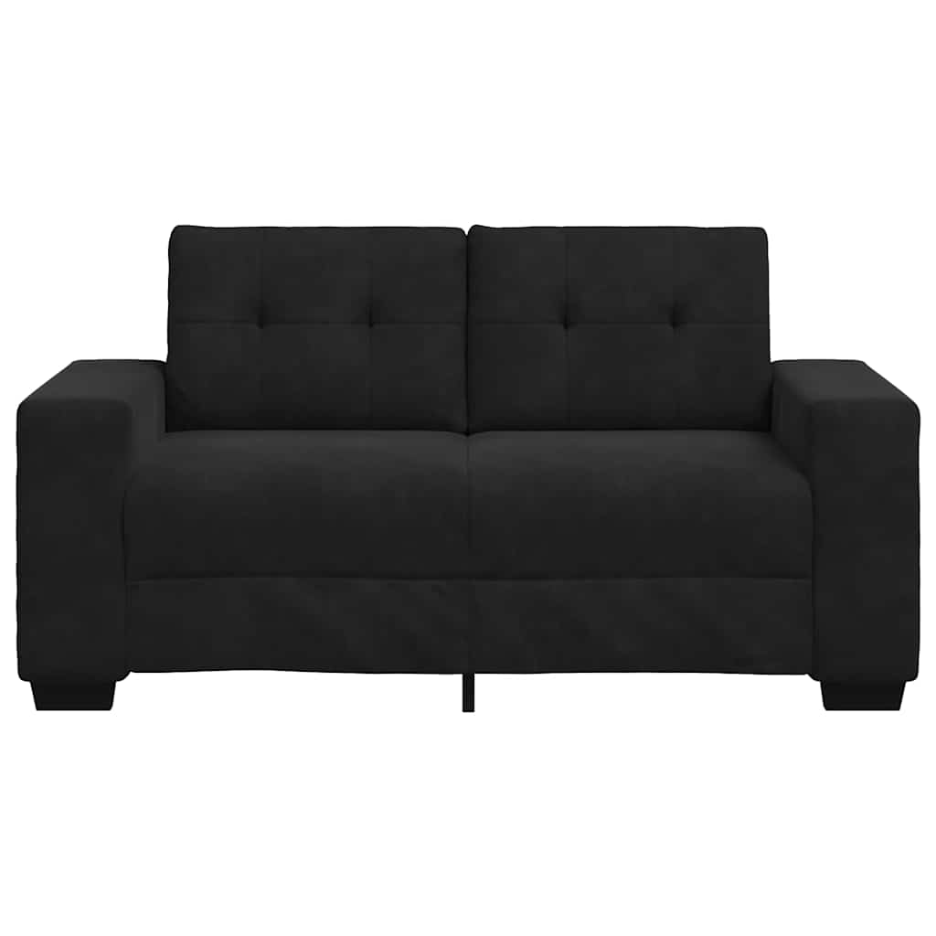 Zweisitzer-Sofa Schwarz 120 cm Samt