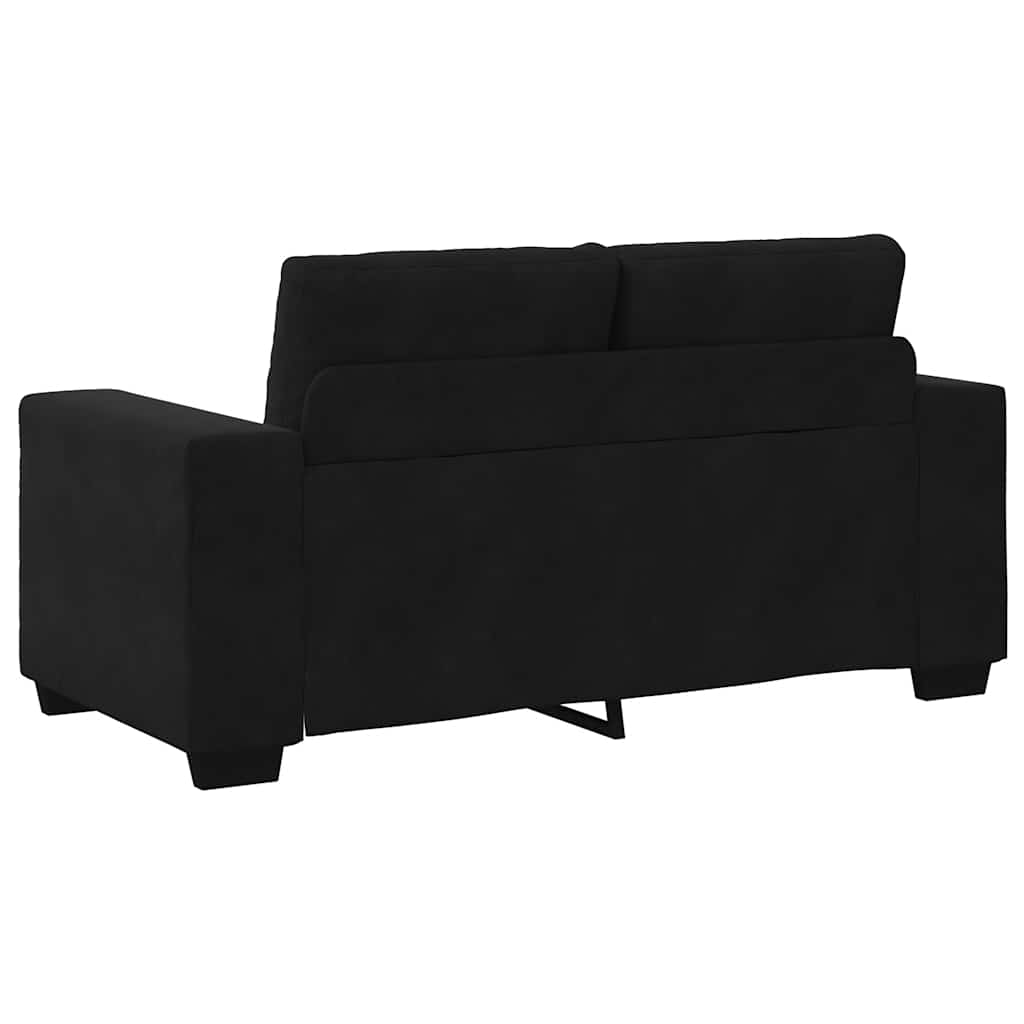 Zweisitzer-Sofa Schwarz 120 cm Samt