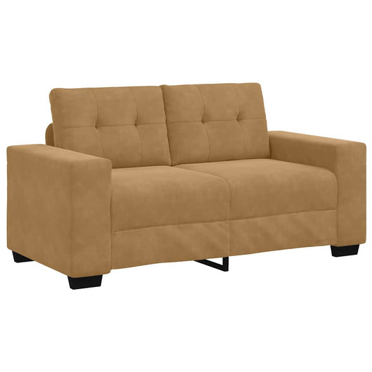Zweisitzer-Sofa Braun 120 cm Samt