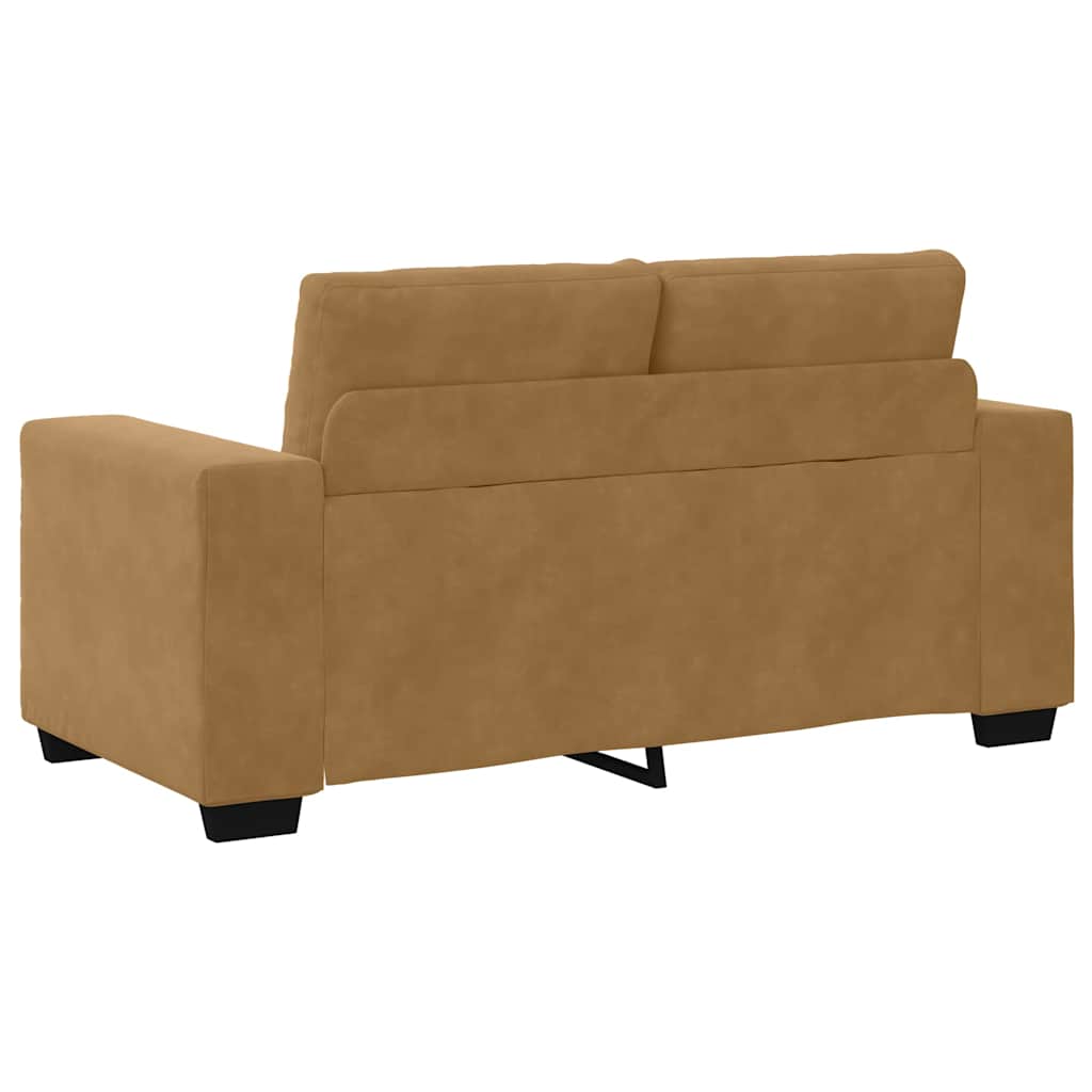 Zweisitzer-Sofa Braun 120 cm Samt