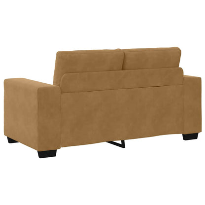 Zweisitzer-Sofa Braun 120 cm Samt