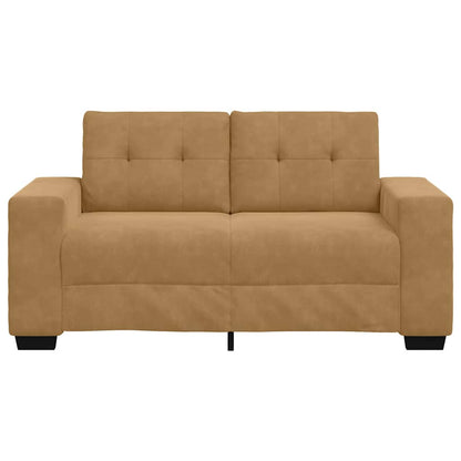 Zweisitzer-Sofa Braun 120 cm Samt