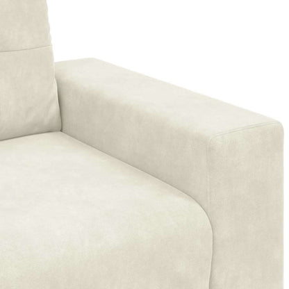 Zweisitzer-Sofa Creme 120 cm Samt