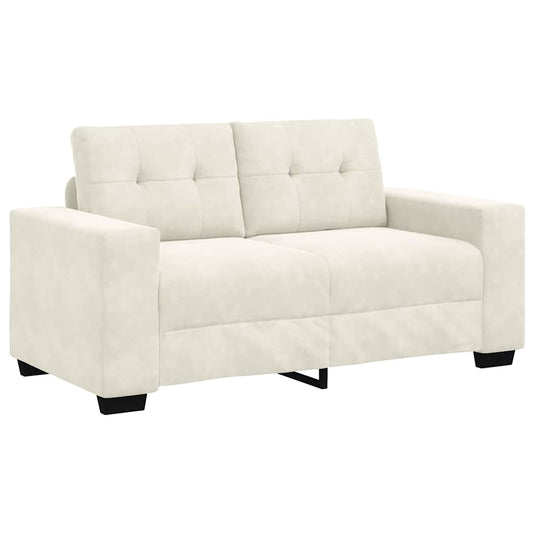 Zweisitzer-Sofa Creme 120 cm Samt