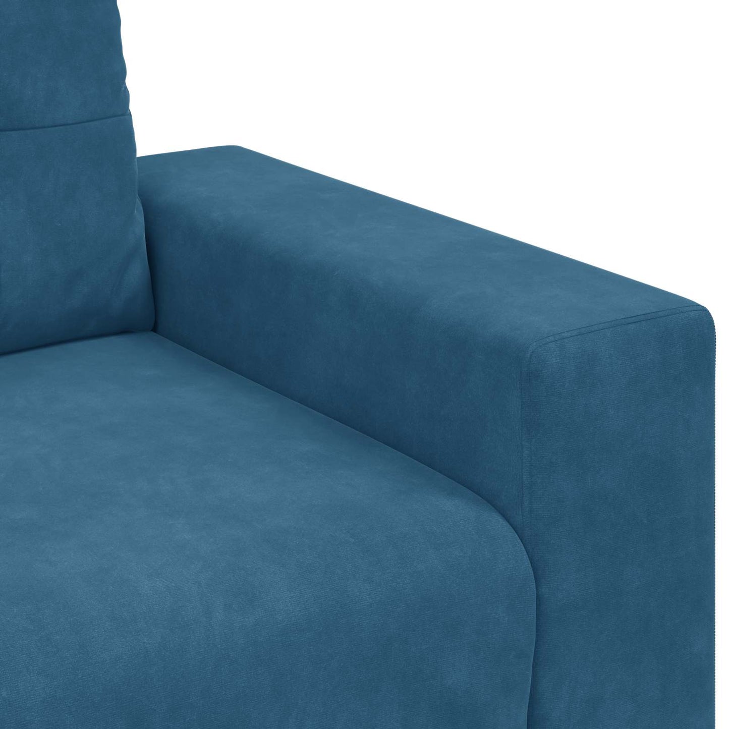 | Zweisitzer-Sofa | mit Kissen Blau Samt