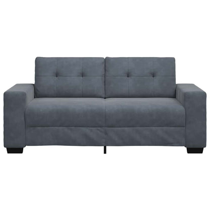 Zweisitzer-Sofa Dunkelgrau 140 cm Samt