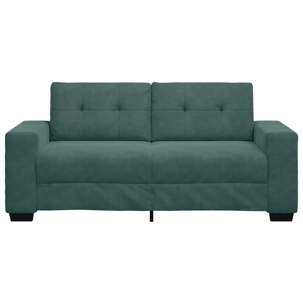 Zweisitzer-Sofa Dunkelgrün 140 cm Samt