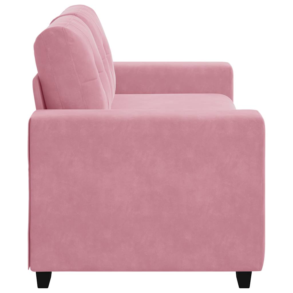 Zweisitzer-Sofa Rosa 140 cm Samt