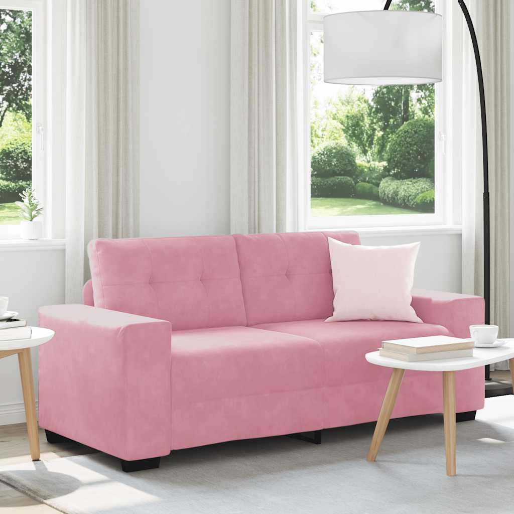 Zweisitzer-Sofa Rosa 140 cm Samt