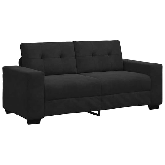 Zweisitzer-Sofa Schwarz 140 cm Samt