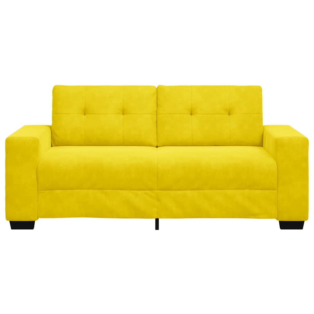 Zweisitzer-Sofa Gelb 140 cm Samt