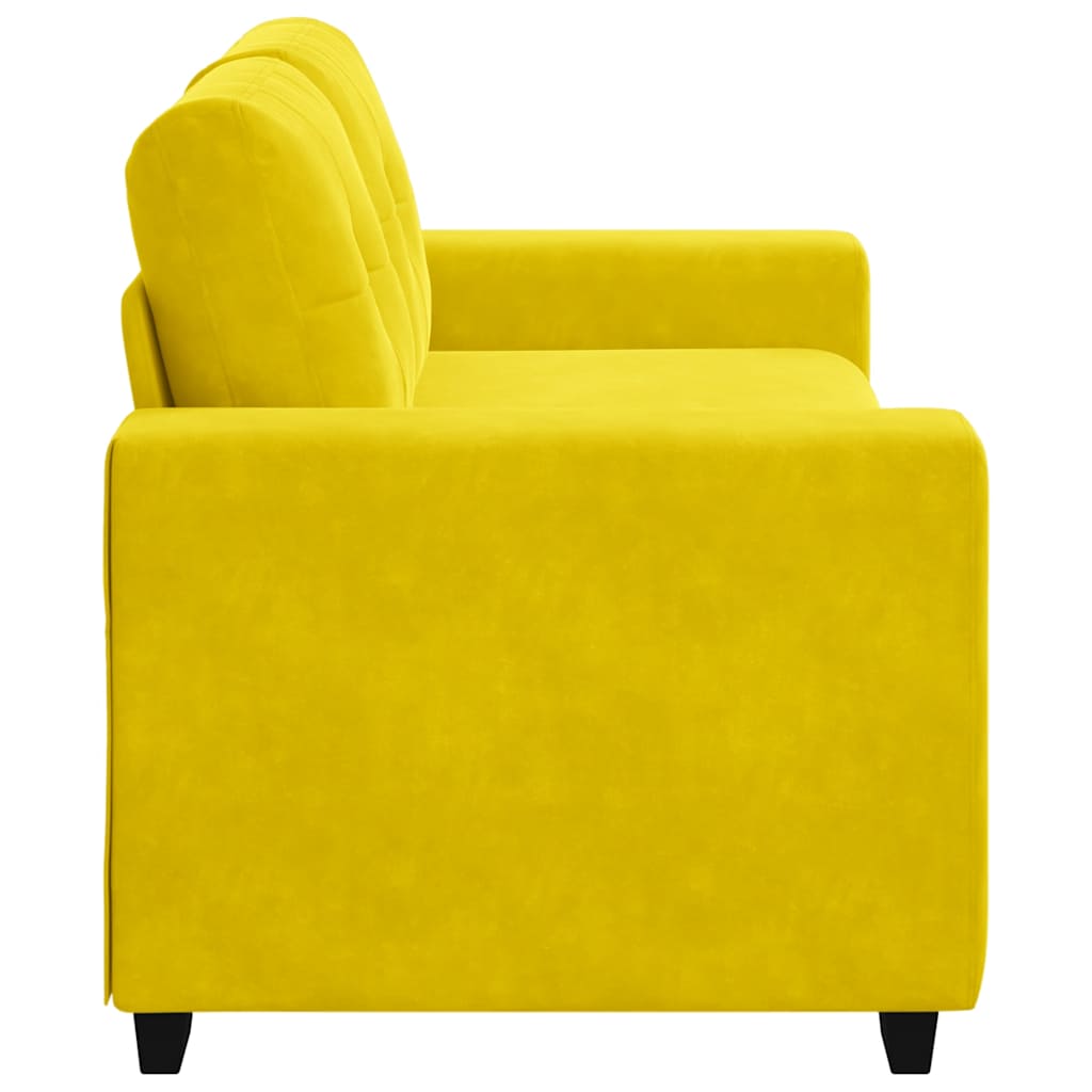 Zweisitzer-Sofa Gelb 140 cm Samt