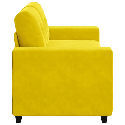 Zweisitzer-Sofa Gelb 140 cm Samt