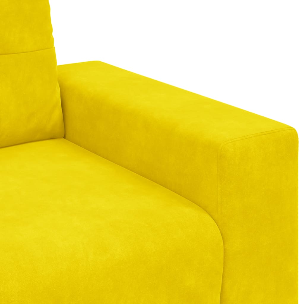 Zweisitzer-Sofa Gelb 140 cm Samt