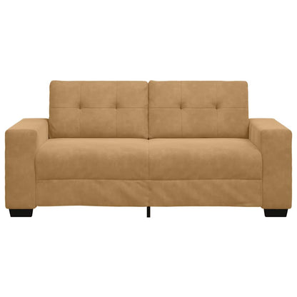 Zweisitzer-Sofa Braun 140 cm Samt