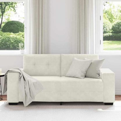 Zweisitzer-Sofa Creme 140 cm Samt