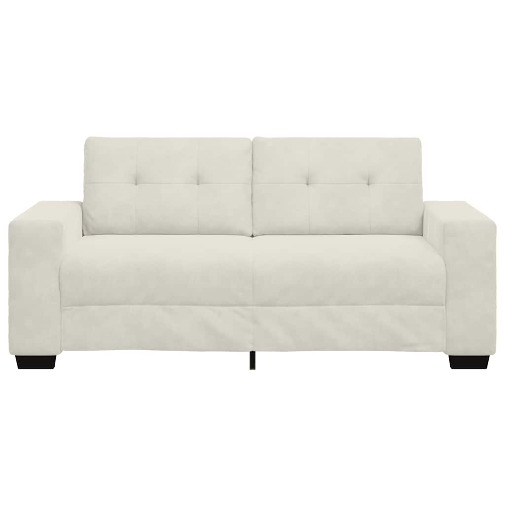 Zweisitzer-Sofa Creme 140 cm Samt