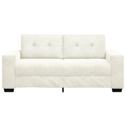Zweisitzer-Sofa Creme 140 cm Samt