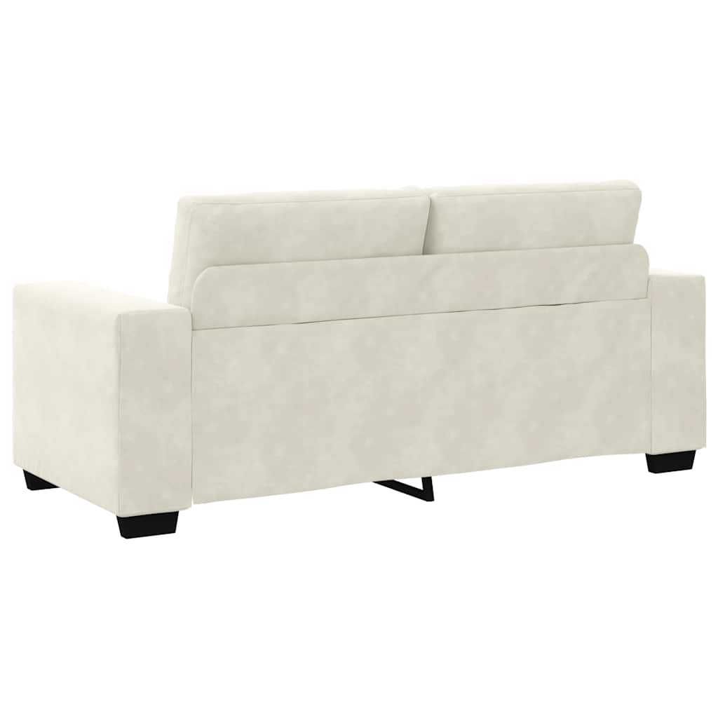 Zweisitzer-Sofa Creme 140 cm Samt