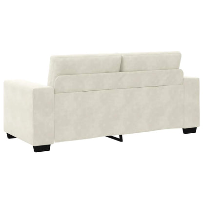 Zweisitzer-Sofa Creme 140 cm Samt