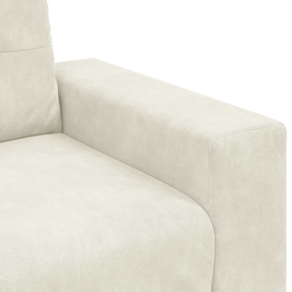 Zweisitzer-Sofa Creme 140 cm Samt