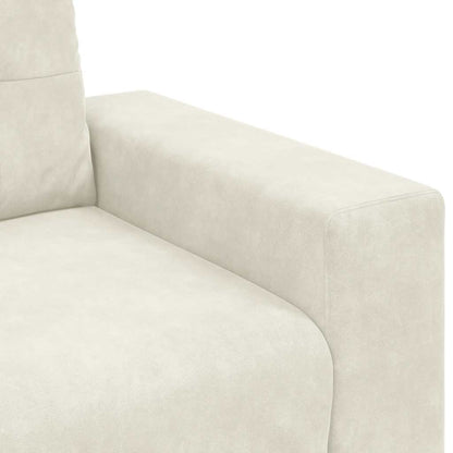 Zweisitzer-Sofa Creme 140 cm Samt