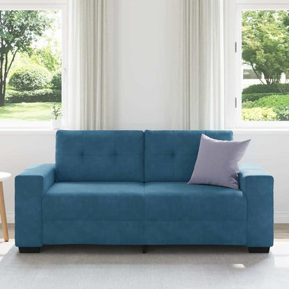 Zweisitzer-Sofa Blau 140 cm Samt