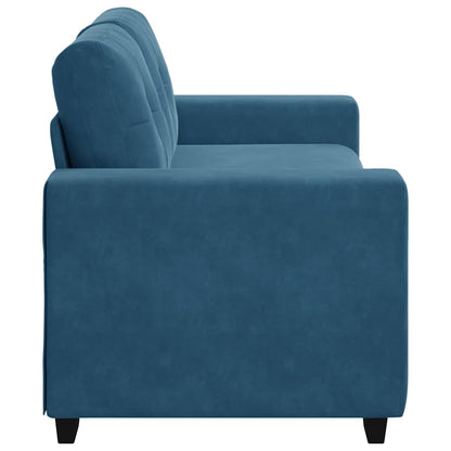 Zweisitzer-Sofa Blau 140 cm Samt