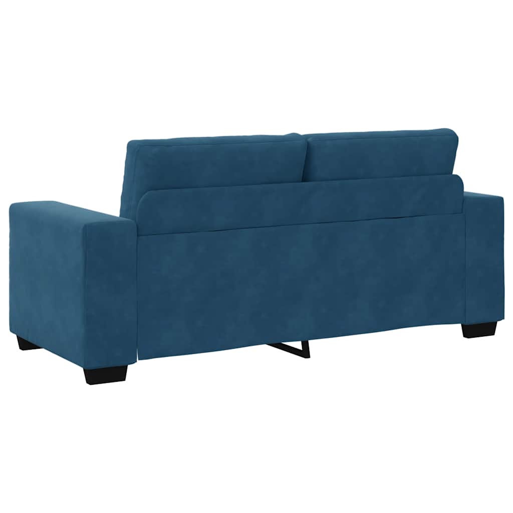 Zweisitzer-Sofa Blau 140 cm Samt