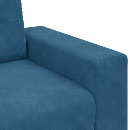 Zweisitzer-Sofa Blau 140 cm Samt