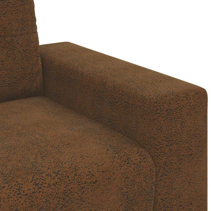 Zweisitzer-Sofa mit Kissen Braun Kunstleder