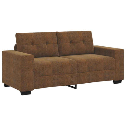 Zweisitzer-Sofa mit Kissen Braun Kunstleder