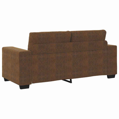 Zweisitzer-Sofa mit Kissen Braun Kunstleder
