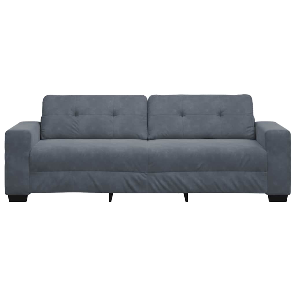 3-Sitzer-Sofa Dunkelgrau 180 cm Samt