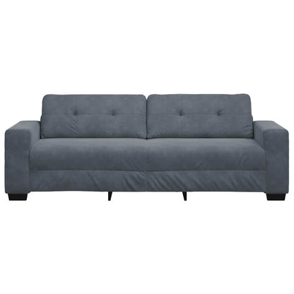 3-Sitzer-Sofa Dunkelgrau 180 cm Samt