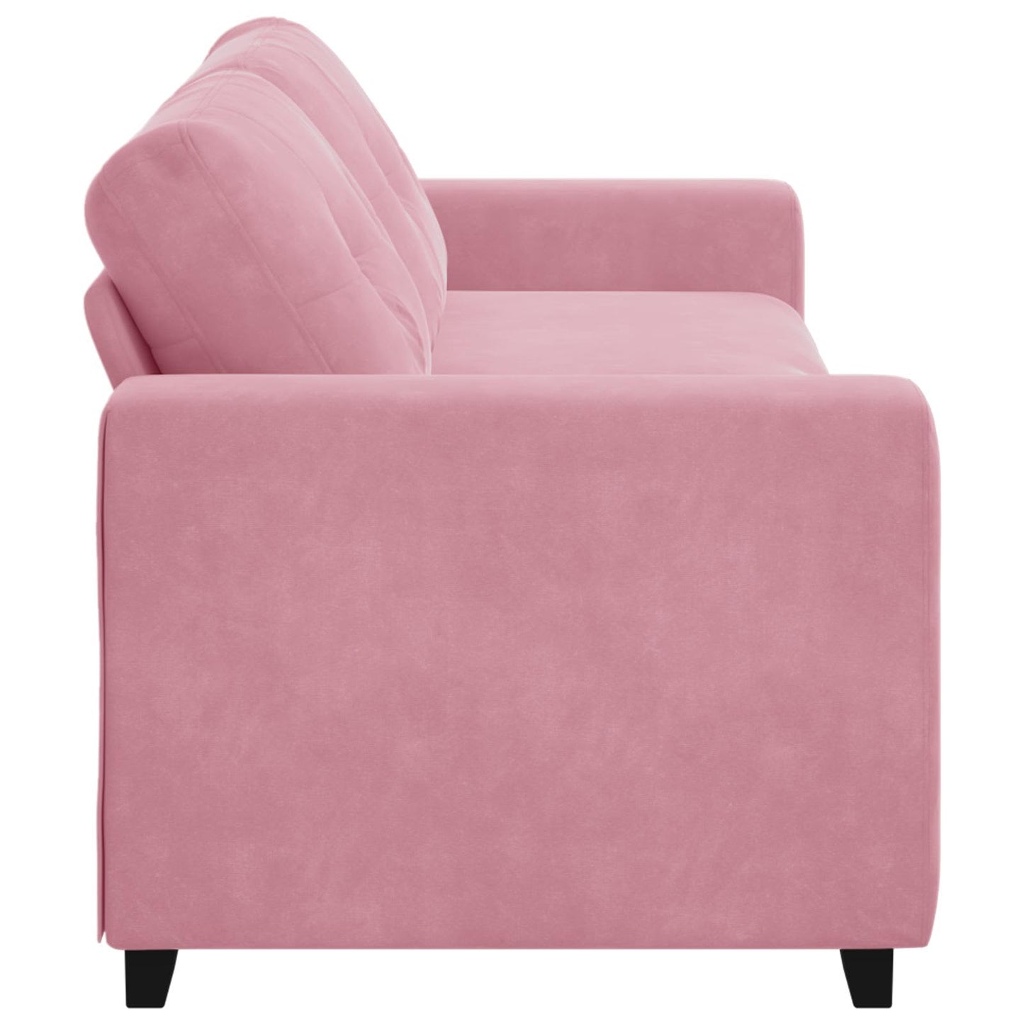 | 3-Sitzer-Sofa | mit Kissen Rosa Samt