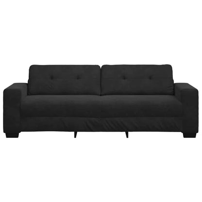 3-Sitzer-Sofa Schwarz 180 cm Samt