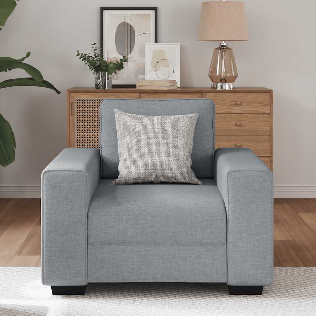 Sessel Hellgrau 60 cm Stoff