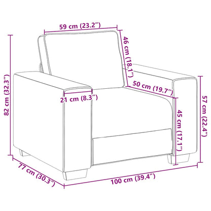 Sessel Wolkengrau 60 cm Stoff
