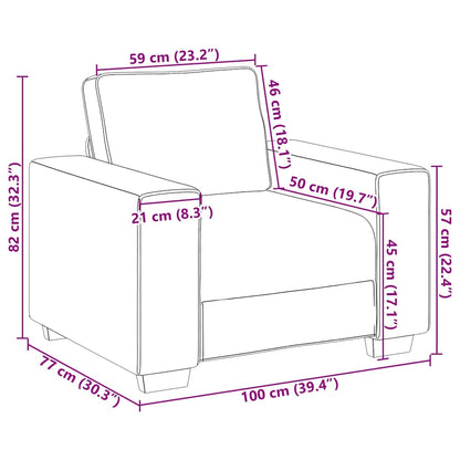 Sessel 60 cm Leinen