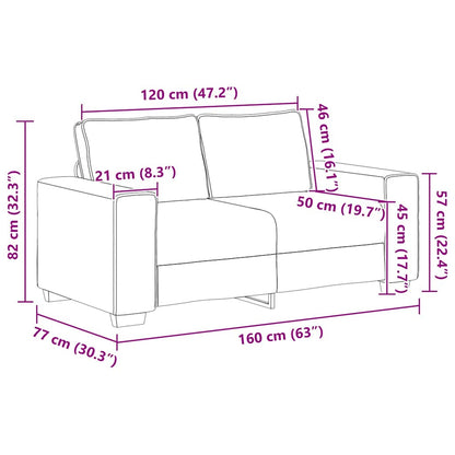 | Sofa | mit Kissen mit Kissen Beige 160 x 77 x 82 cm Leinen