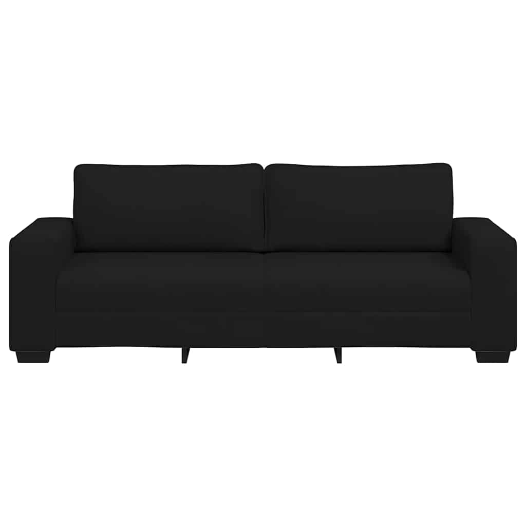 3-Sitzer-Sofa Schwarz 180 cm Stoff