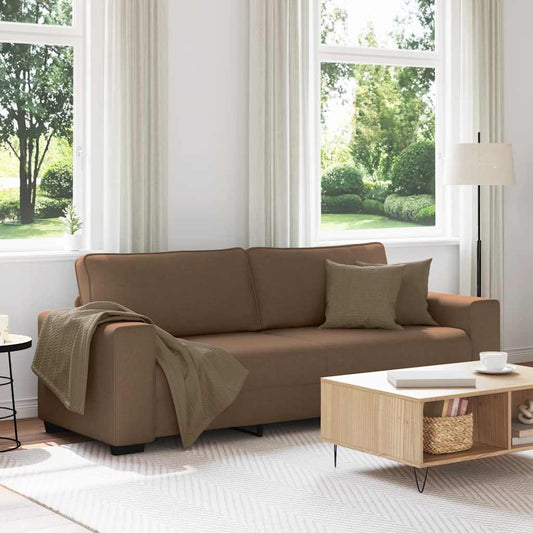 3-Sitzer-Sofa Braun 180 cm Stoff
