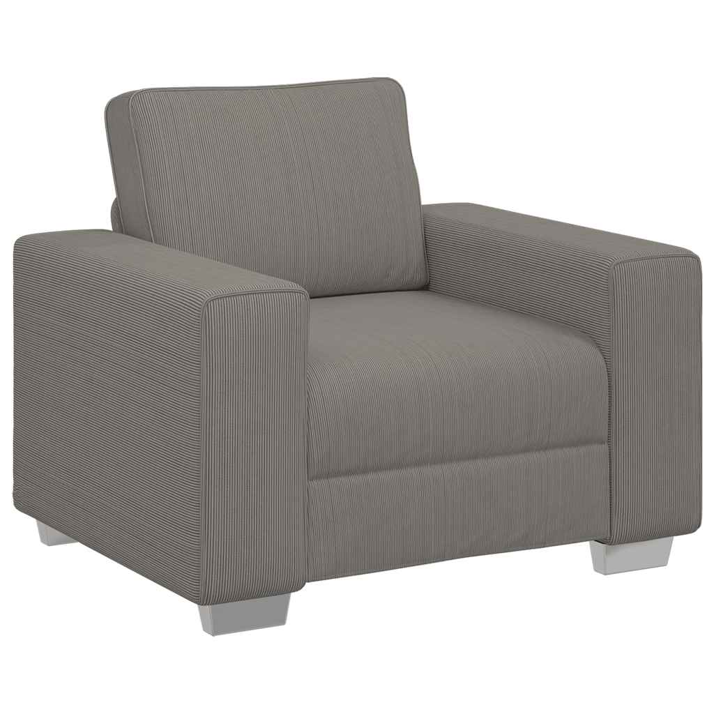 Sessel Hellgrau 60 cm Cordstoff