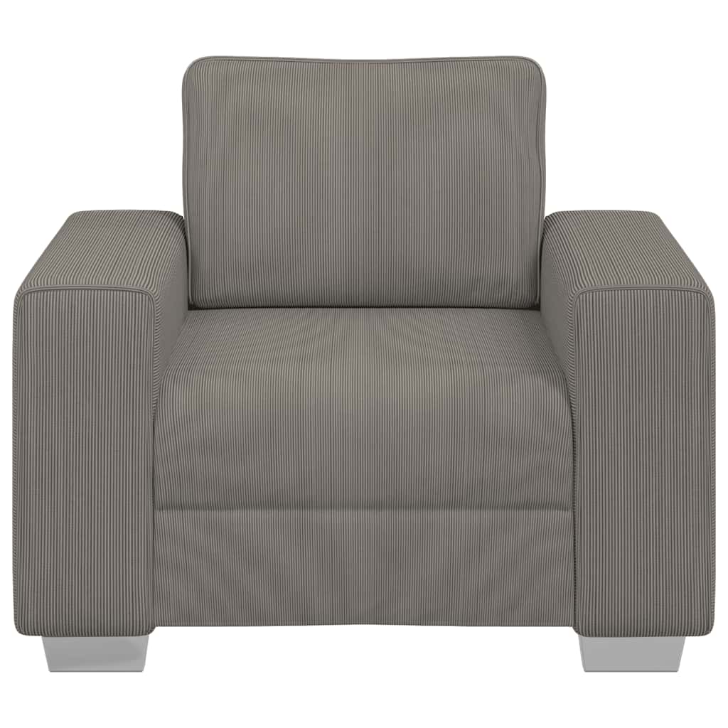 Sessel Hellgrau 60 cm Cordstoff