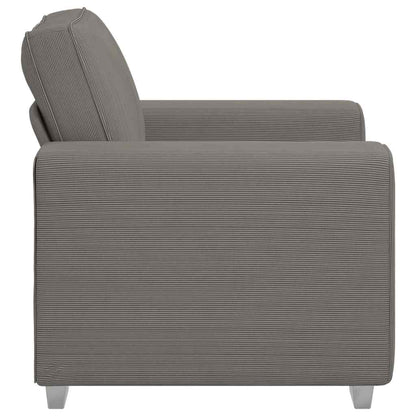 Sessel Hellgrau 60 cm Cordstoff