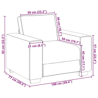 Sessel Hellgrau 60 cm Cordstoff