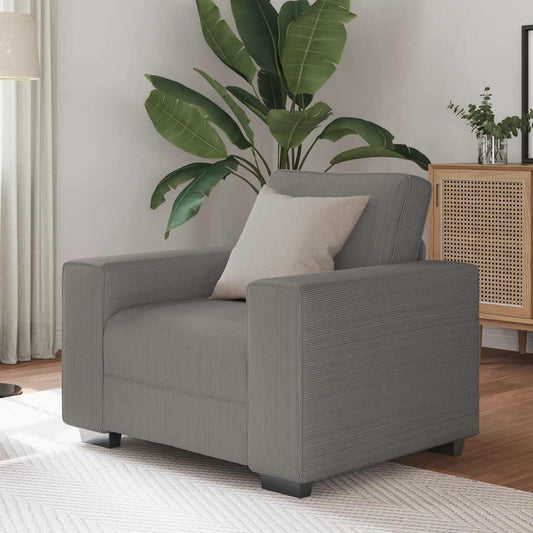 Sessel Hellgrau 60 cm Cordstoff